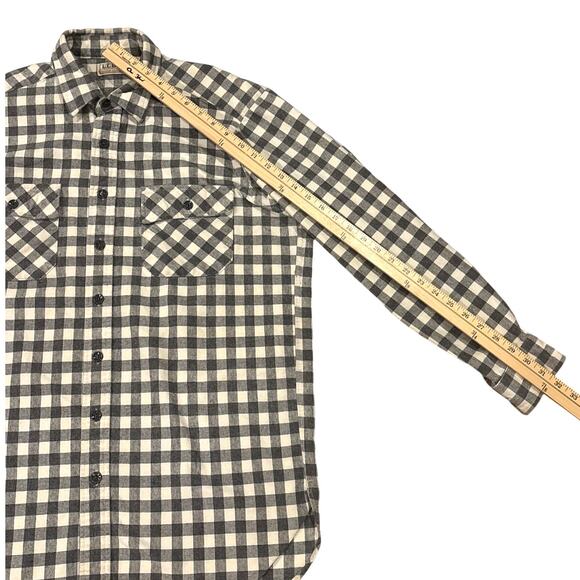 Vtg LL Bean Shirt Men LT 16 Gray Plaid Flannel Chamois Button Up Long Sleeve USA - Picture 8 of 8